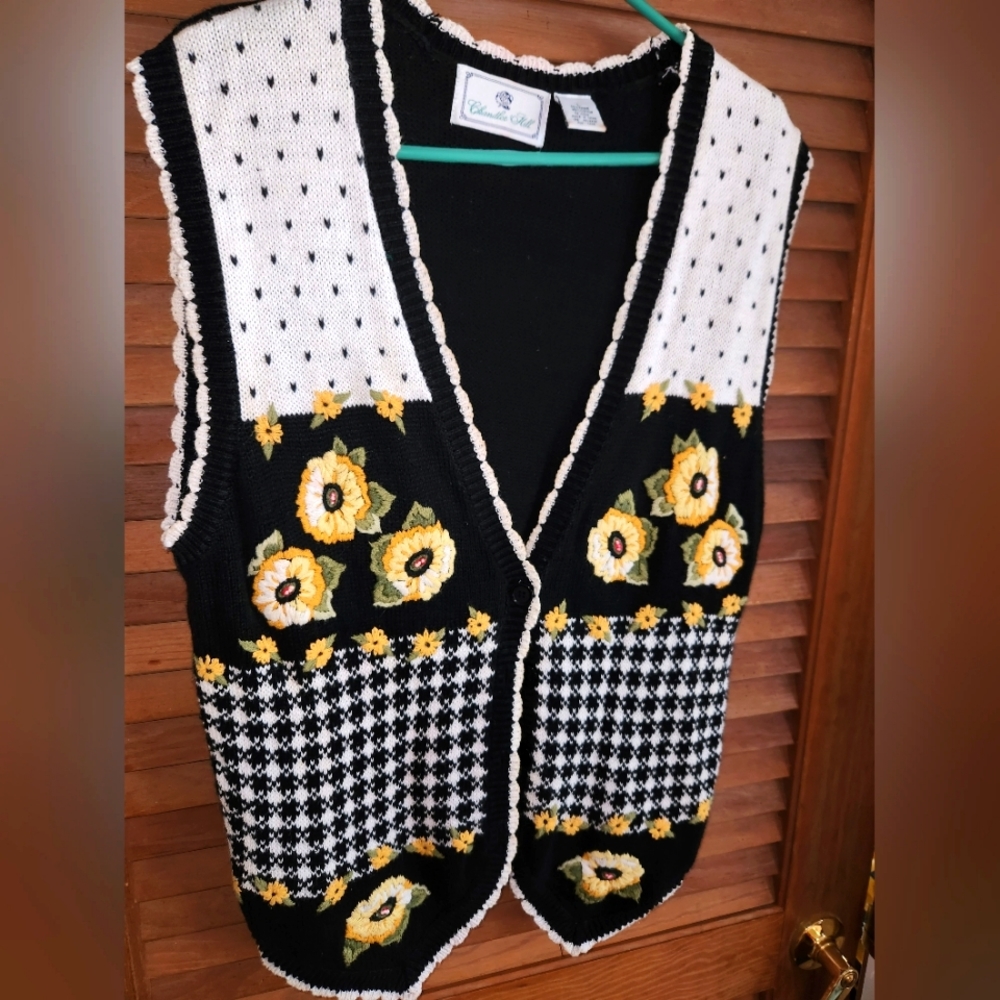 Vintage Chandler Hill Sunflower Vest